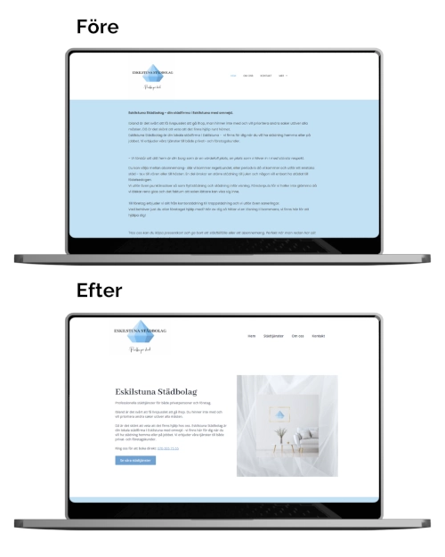 Modern webbdesign, SEO och copy gav städfirma ett rejält ansiktslyft.